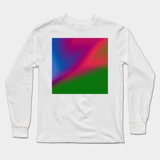 blue pink green abstract texture Long Sleeve T-Shirt